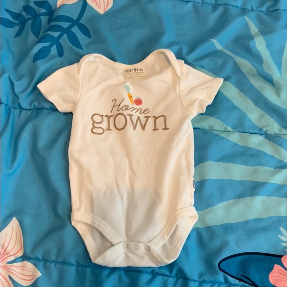 Rabbit ❤️ Bear Onesis White Baby Onesie - Home Grown